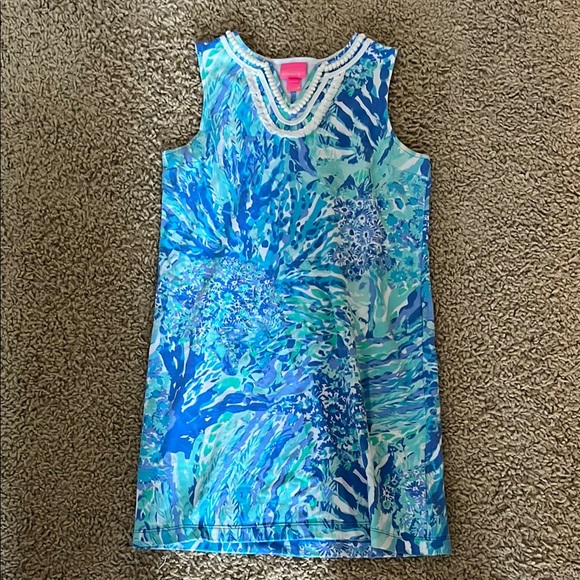 Lilly Pulitzer Blue and Green Sleeveless Dress